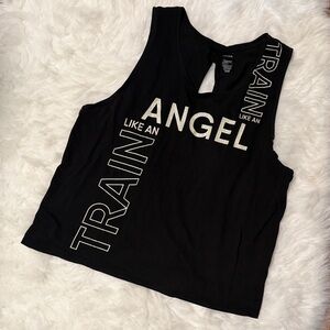 Angel Black Sleeveless Muscle Tee